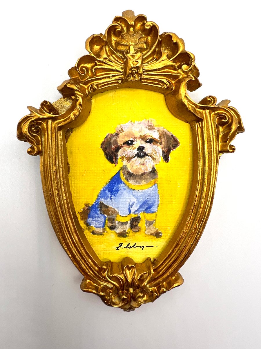 Tommy The Terrier Miniature Painting