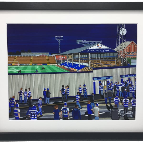 Greenock Morton F.C, Cappielow Park. High Quality, Framed Football Art Print.