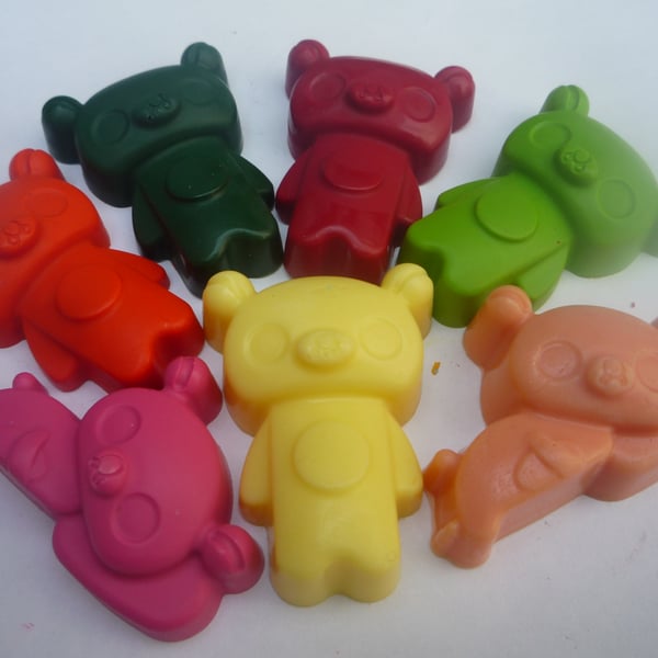 8 rilakkuma inspired handmade wax crayons