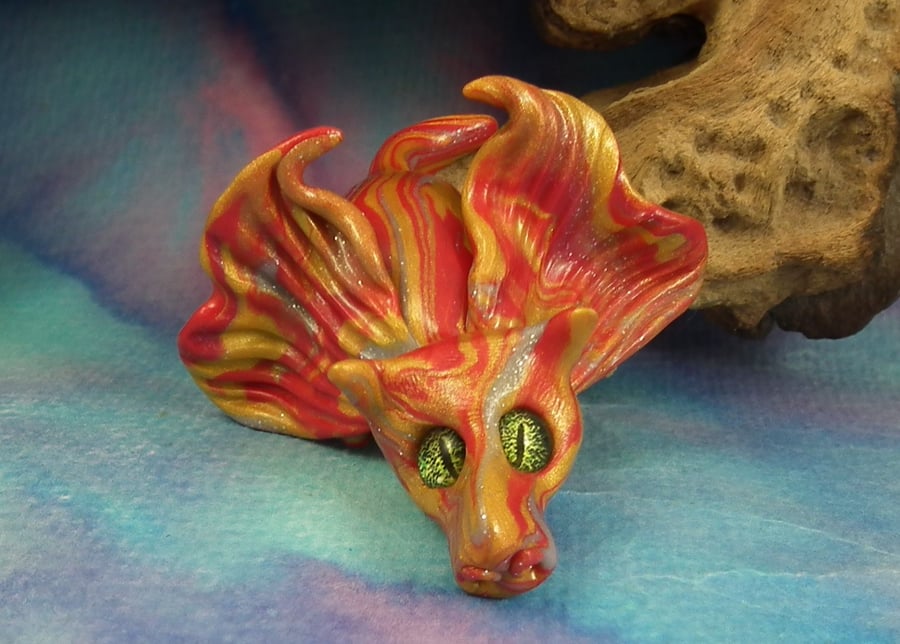 Elemental Fire Dragon 'Mirage' OOAK Sculpt by Ann Galvin