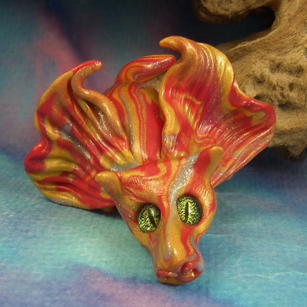 Elemental Fire Dragon 'Mirage' OOAK Sculpt by Ann Galvin