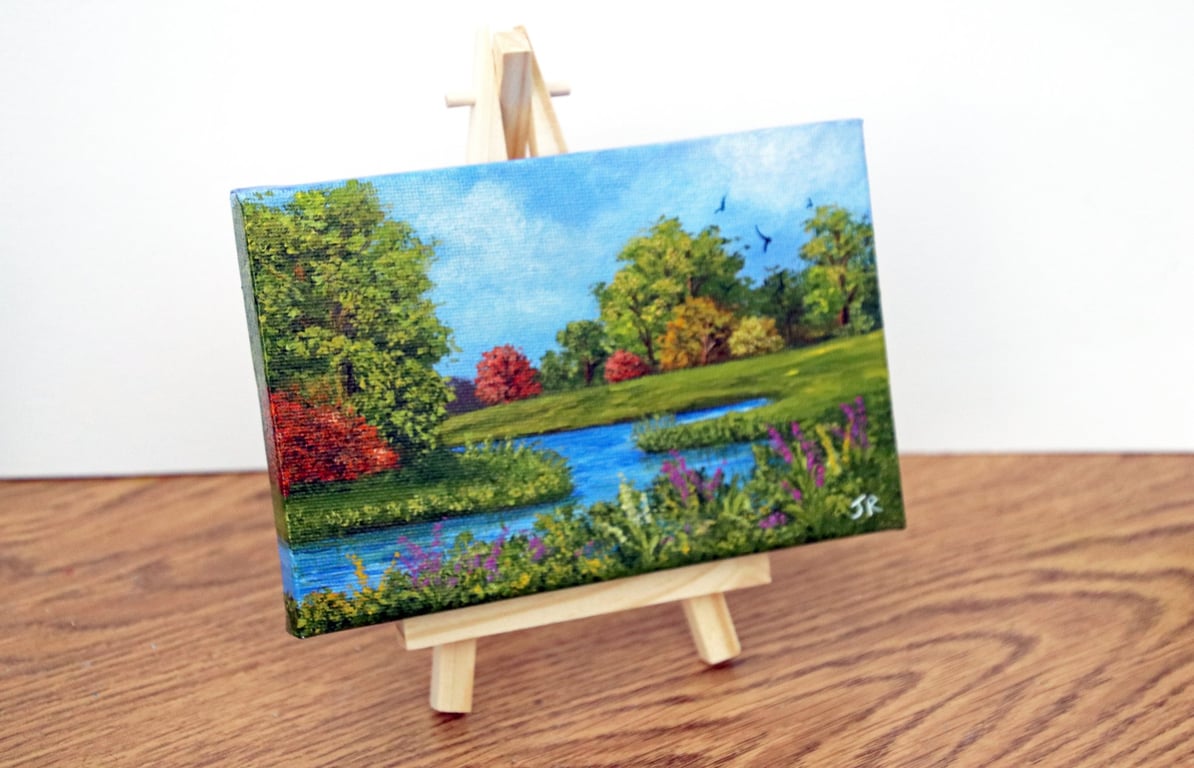 Original Easel Painting "Meadow View" 