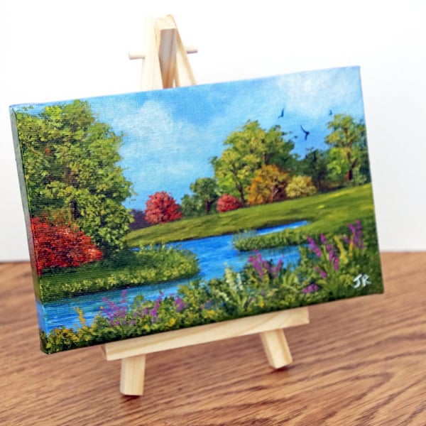 Original Easel Painting "Meadow View" 