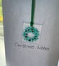 Handmade fused glass keepsake Christmas card with a tree or a wreath - Image 9