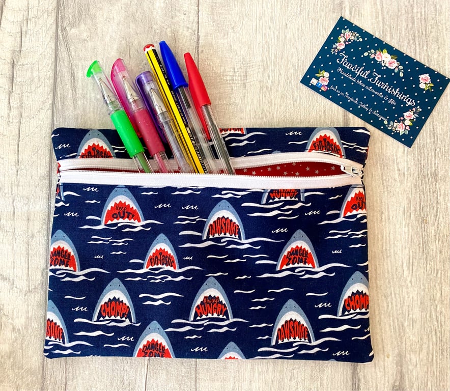 Zip Up Pouch - Pencil Case - PERSONALISATION AVAILABLE 