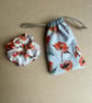 Poppies Drawstring Bag Glasses Case with Matching Scrunchie - Image 10