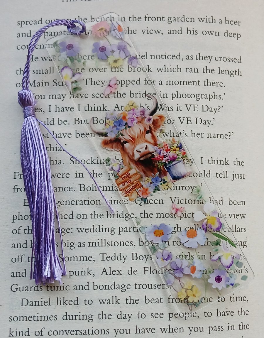 Clear acrylic bookmark 