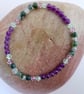 Amethyst, Moss Agate & Crystal Bracelet - Birthday, Anniversary, Gifts For Her - Image 4
