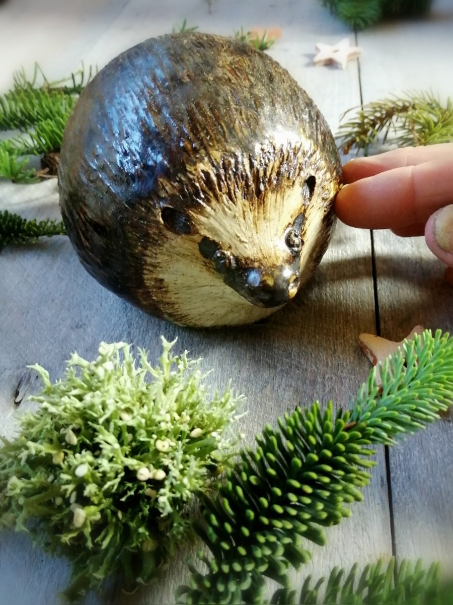 Ceramic Hedgehog sculpture