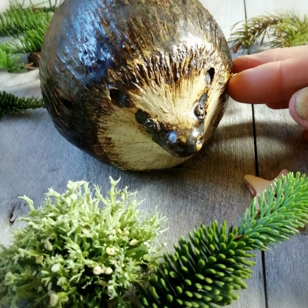 Ceramic Hedgehog sculpture