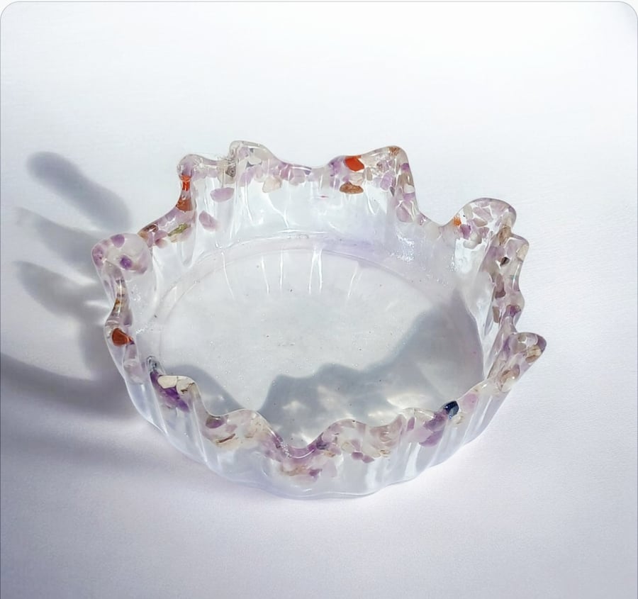 Amethyst Moonspell Trinket Dish Witchy Gothic Crystal Catchall