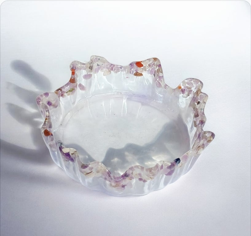 Amethyst Moonspell Trinket Dish Witchy Gothic Crystal Catchall