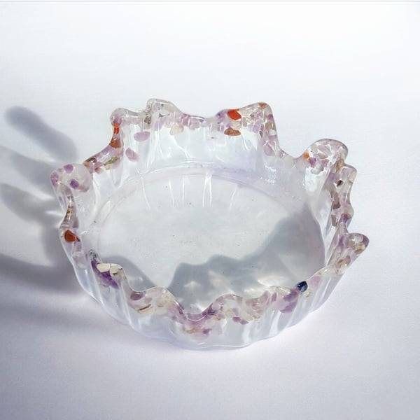 Amethyst Moonspell Trinket Dish Witchy Gothic Crystal Catchall
