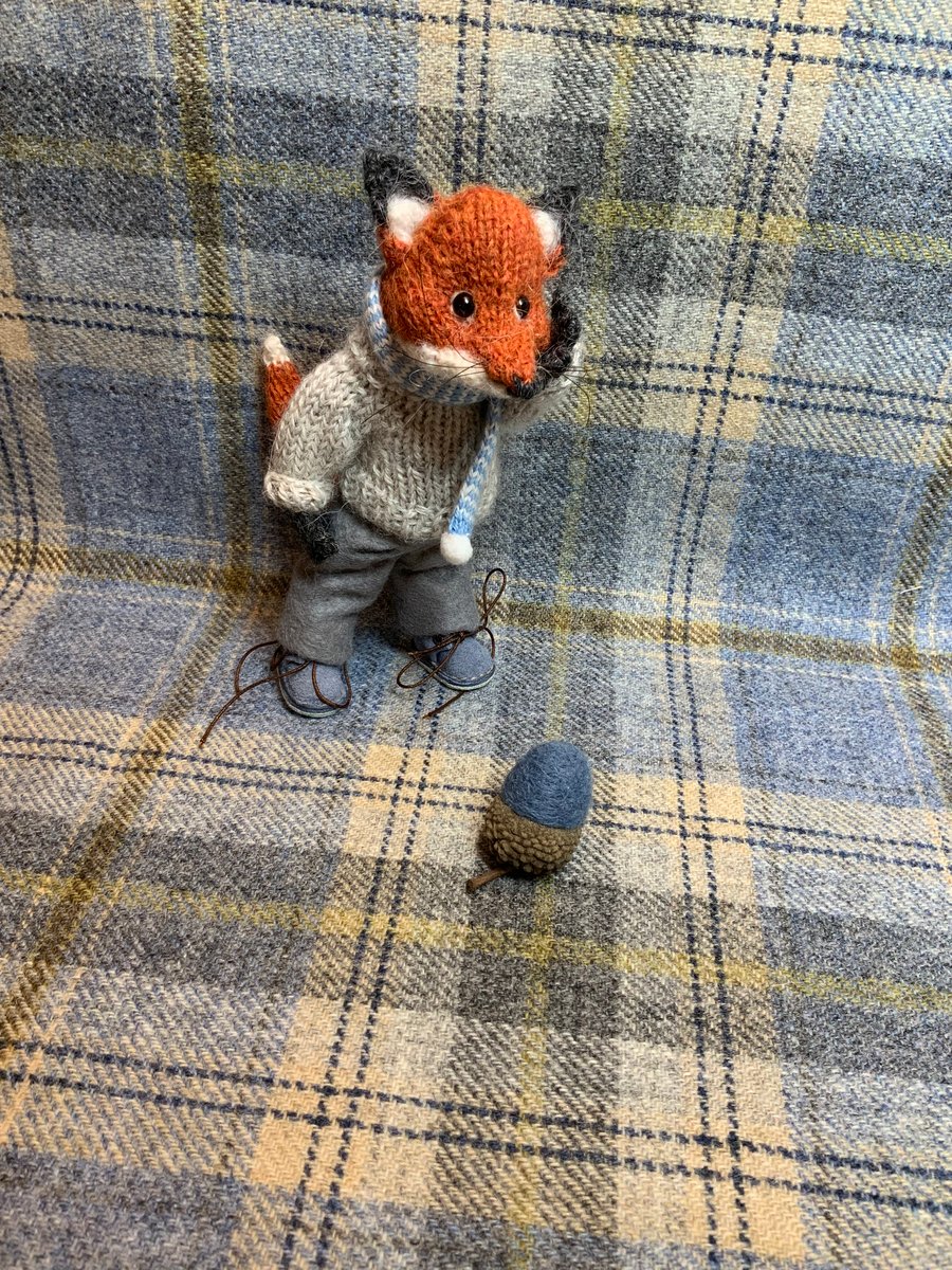 Little Hand Knitted Fox Doll - Dot Pebbles Pattern