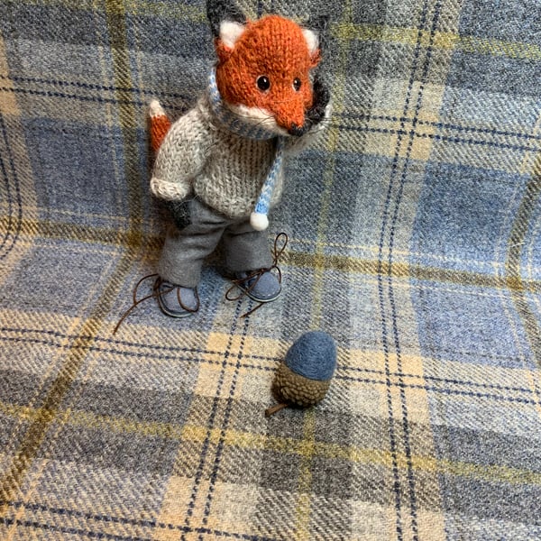 Little Hand Knitted Fox Doll - Dot Pebbles Pattern