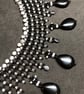 Obsidian Collar Necklace, handmade - Image 3