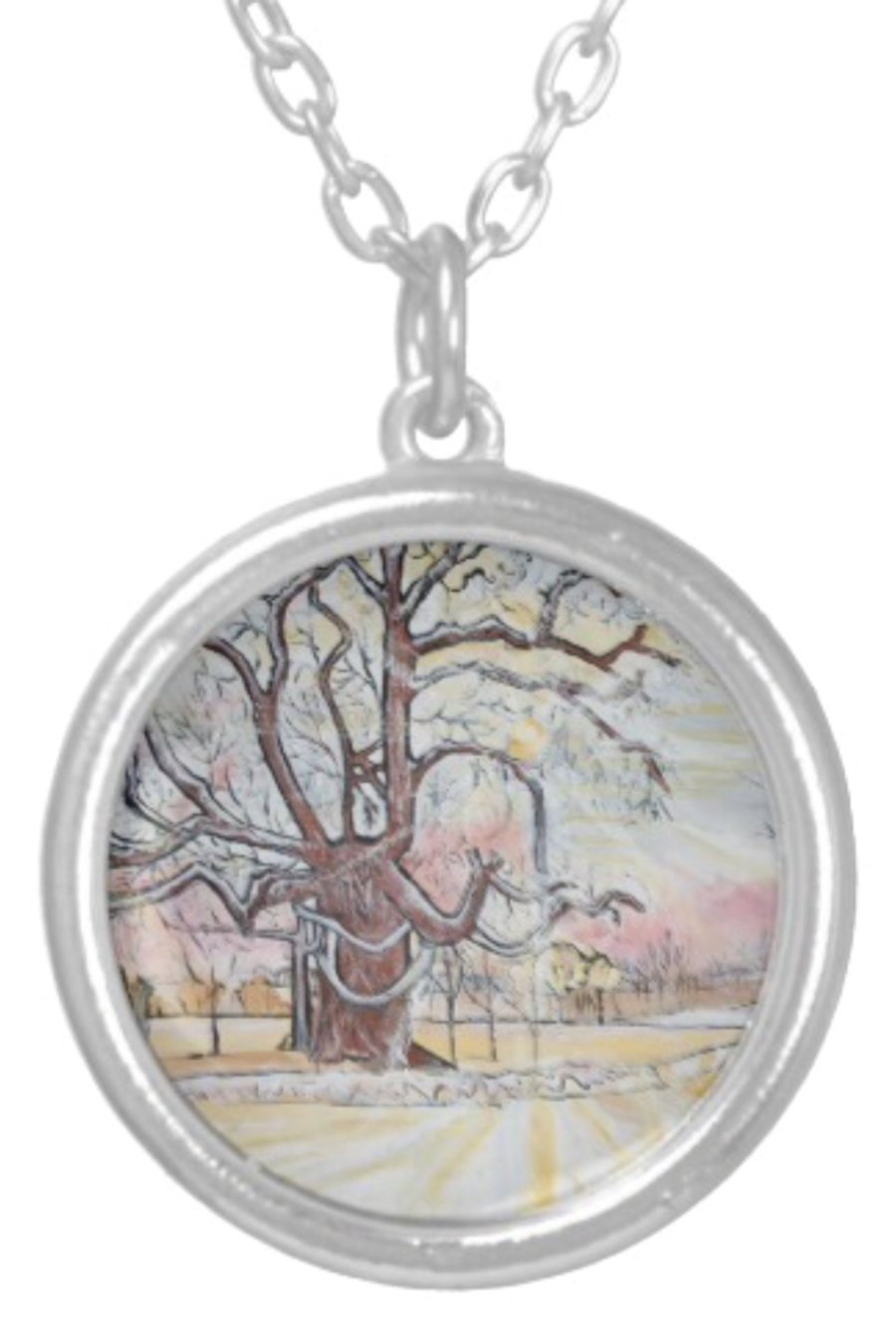 Beautiful Pendant featuring the design ‘Scattering Of Snow’