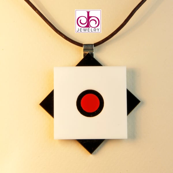 RETRO 1930's ACRYLIC NECKLACE - DESIGN 0002B