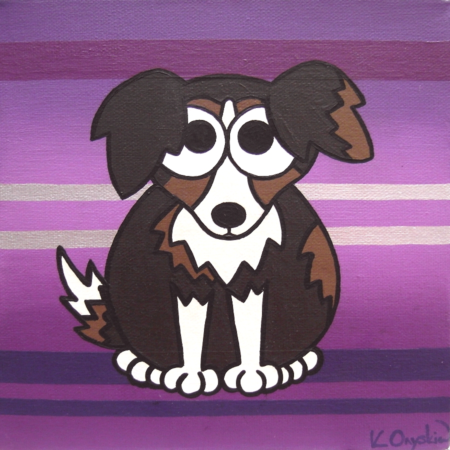 Border Collie Dog Original Painting