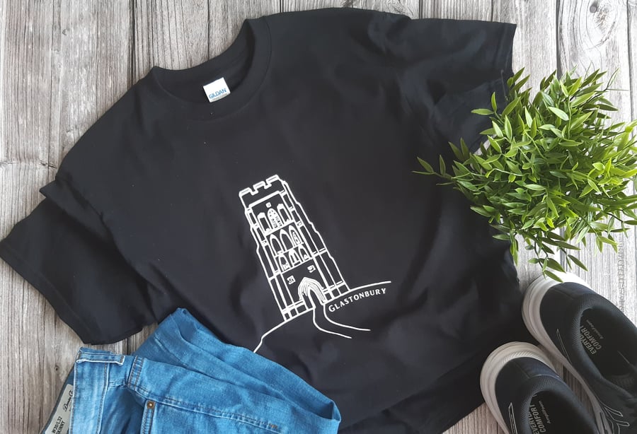 Glastonbury Tor T-shirt, gifts for men and women