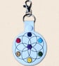 Chakra Keyring - Embroidered Seven Chakra Bag Charm - Image 3