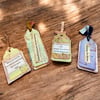 Set of 4 Handmade Positivity Tags for Journals, Scrapbooks or Thoughtful Message