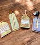 Set of 4 Handmade Positivity Tags for Journals, Scrapbooks or Thoughtful Message