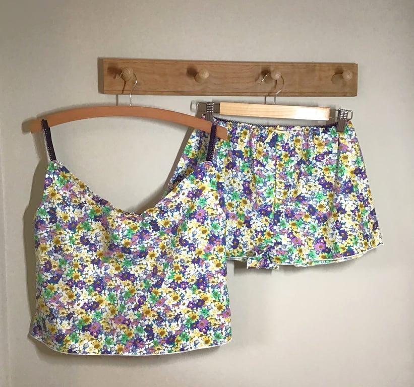 Cami and French Knickers Set multicoloured