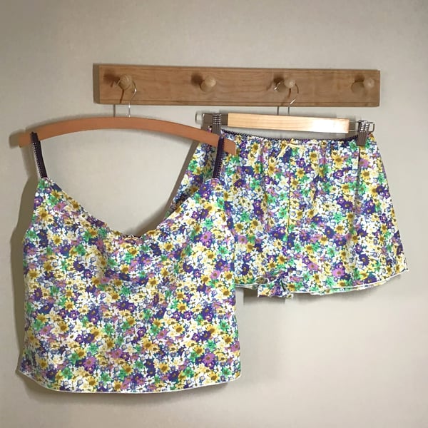 Cami and French Knickers Set multicoloured
