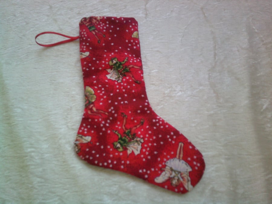 Christmas Flower Fairies 7.5 inch Stocking