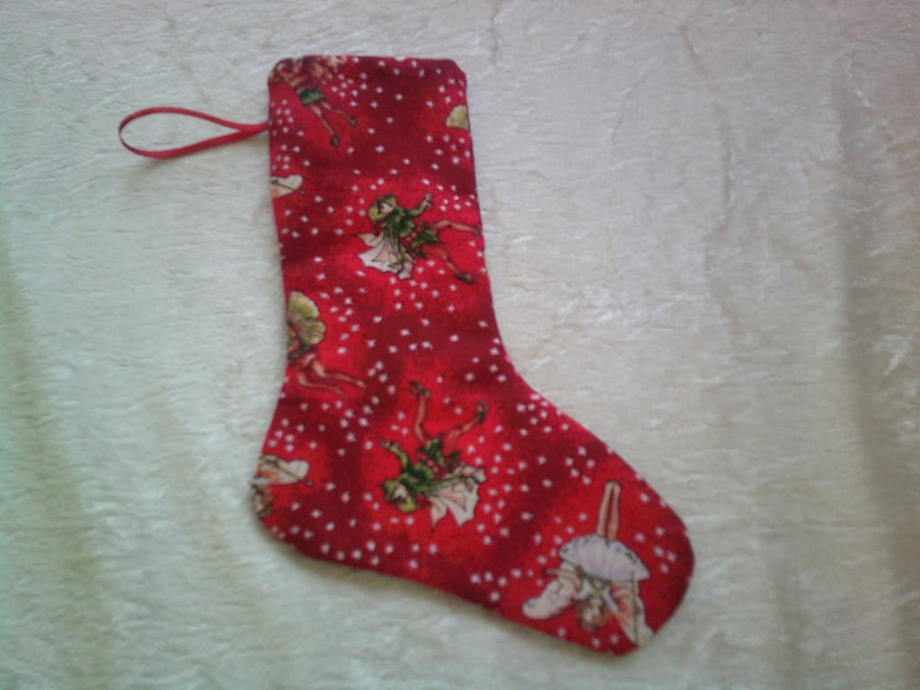 Christmas Flower Fairies 7.5 inch Stocking