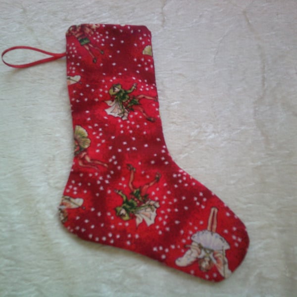 Christmas Flower Fairies 7.5 inch Stocking