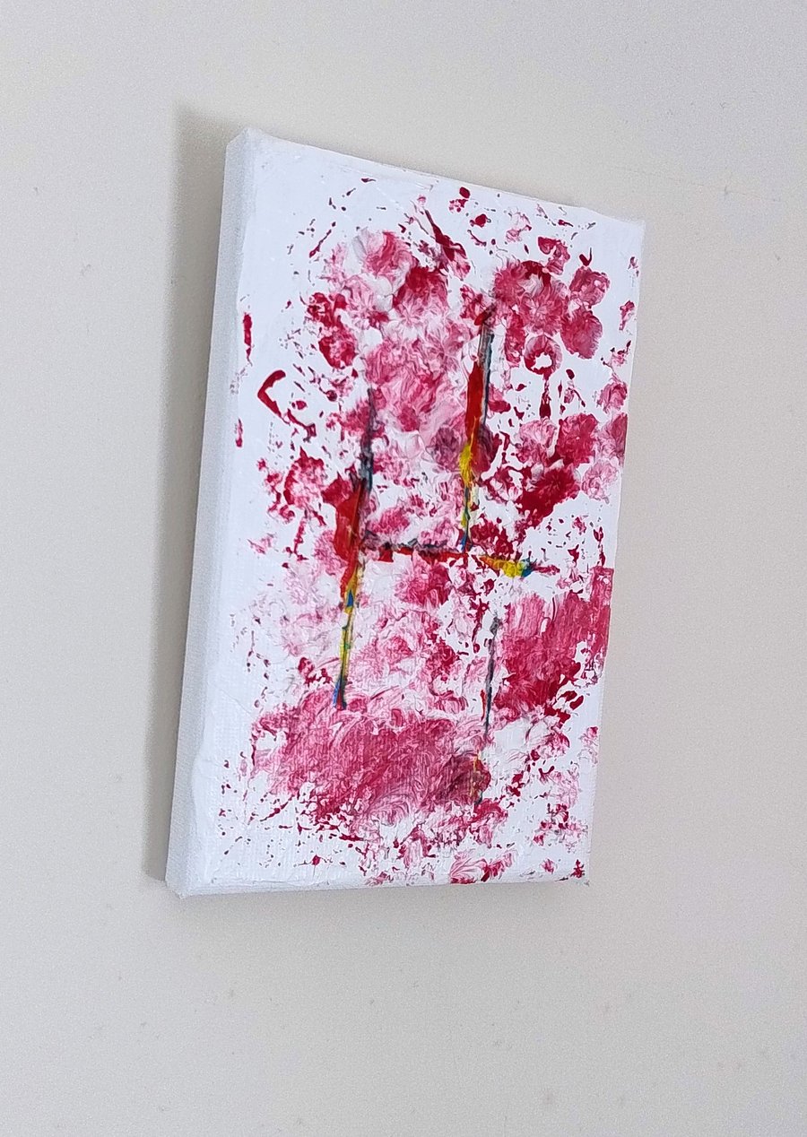 Linear Bloom - Original Acrylic Abstract Painting on Canvas