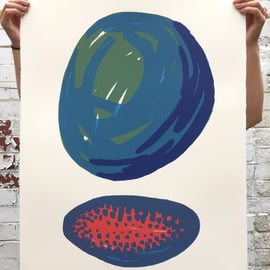 Stone Composition No.5 4-colour screen-print (76x56cm)