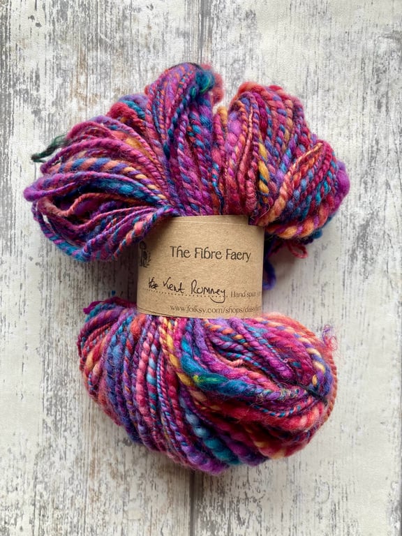 Hand spun yarn 100g Kent Romney
