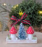 Handmade Wooden Toadstool Christmas Decoration  - Image 4