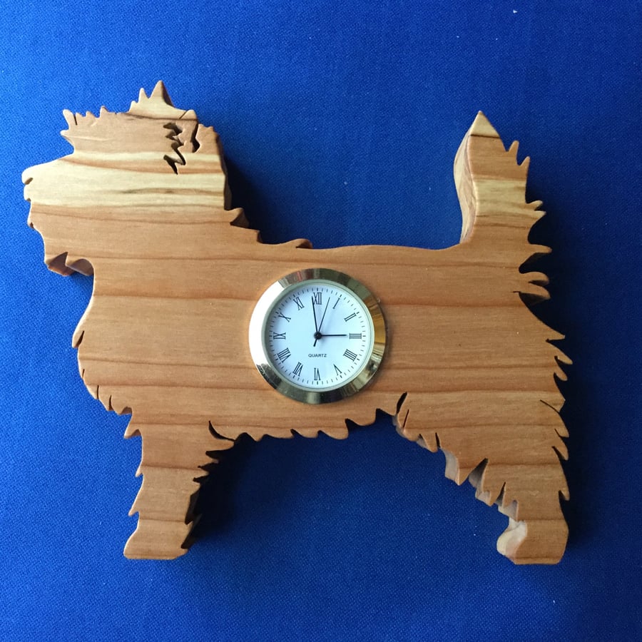 Shaped Cairn Terrier Clock