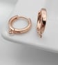 (EK110) 10 pcs, 12mm Rose Gold Plated Earrings Hoop Findings 