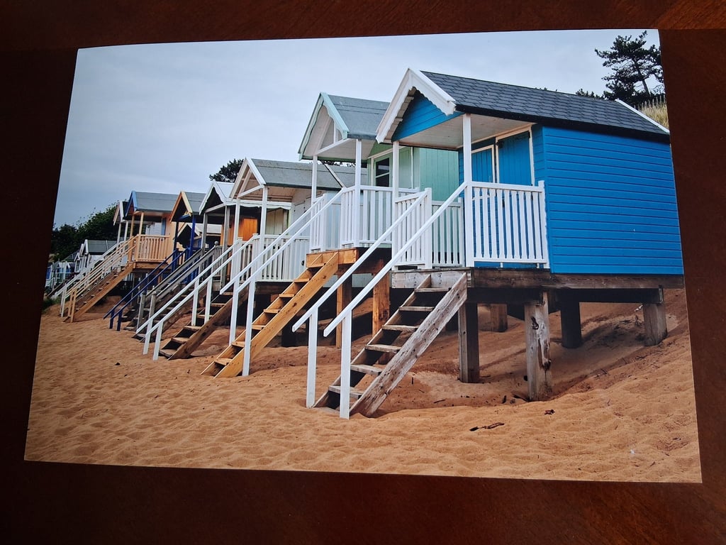 BEACH HUTS AT WELLS NEXT TO SEA