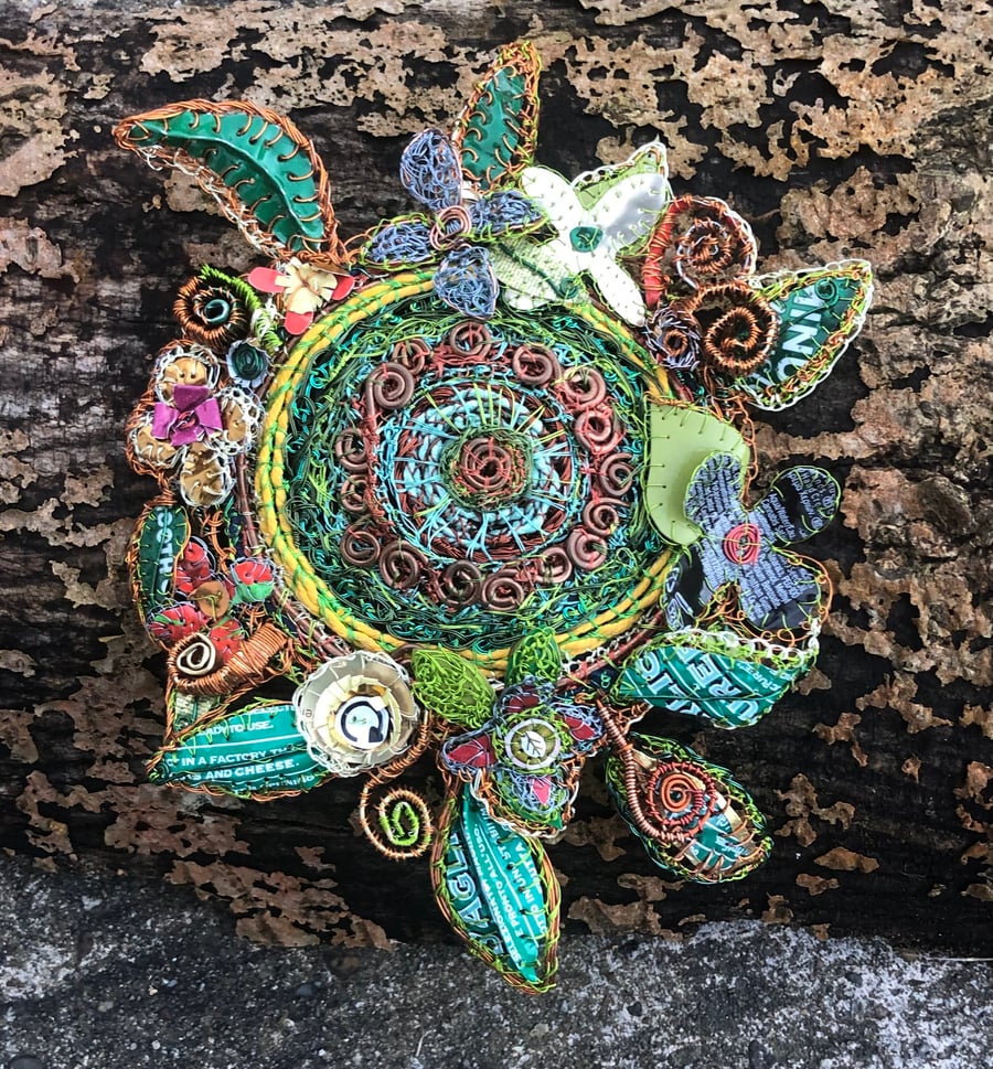 Uber large Hedgerow Brooch - eco