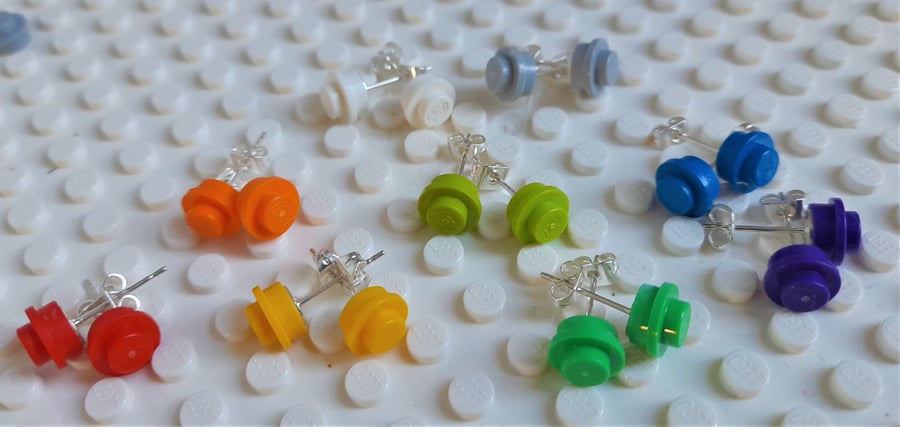 2 pairs for a fiver! Lego Stud Earrings (Round)