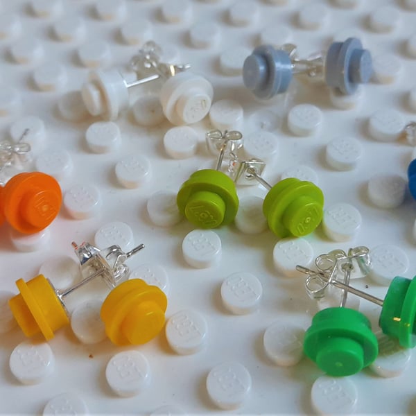 2 pairs for a fiver! Lego Stud Earrings (Round)