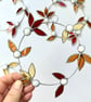 Stained Glass Mini Autumn Wreath Suncatcher - Handmade Window Decoration - Image 5