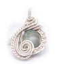 Silve plated jade pendant - Image 1