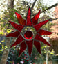 Sunburst stained glass suncatcher