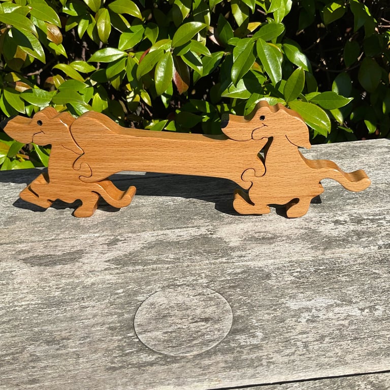 Pair of Dogs and Their Bone