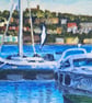 Cardiff Bay original oil pastel artwork - Image 3