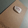 Large white sea glass button