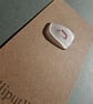 Large white sea glass button