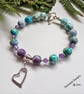 Designer Variscite & Lavender Amethyst Bracelet 